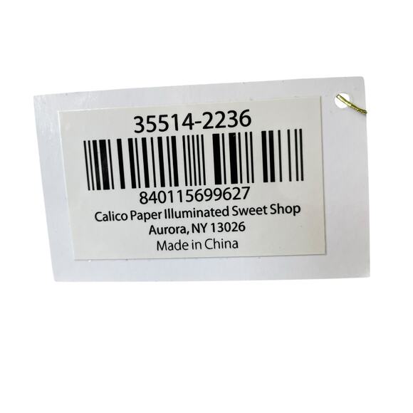 Brand New Mackenzie-Childs Calico Paper Illuminated Sweet Shop - Picture 16 of 16